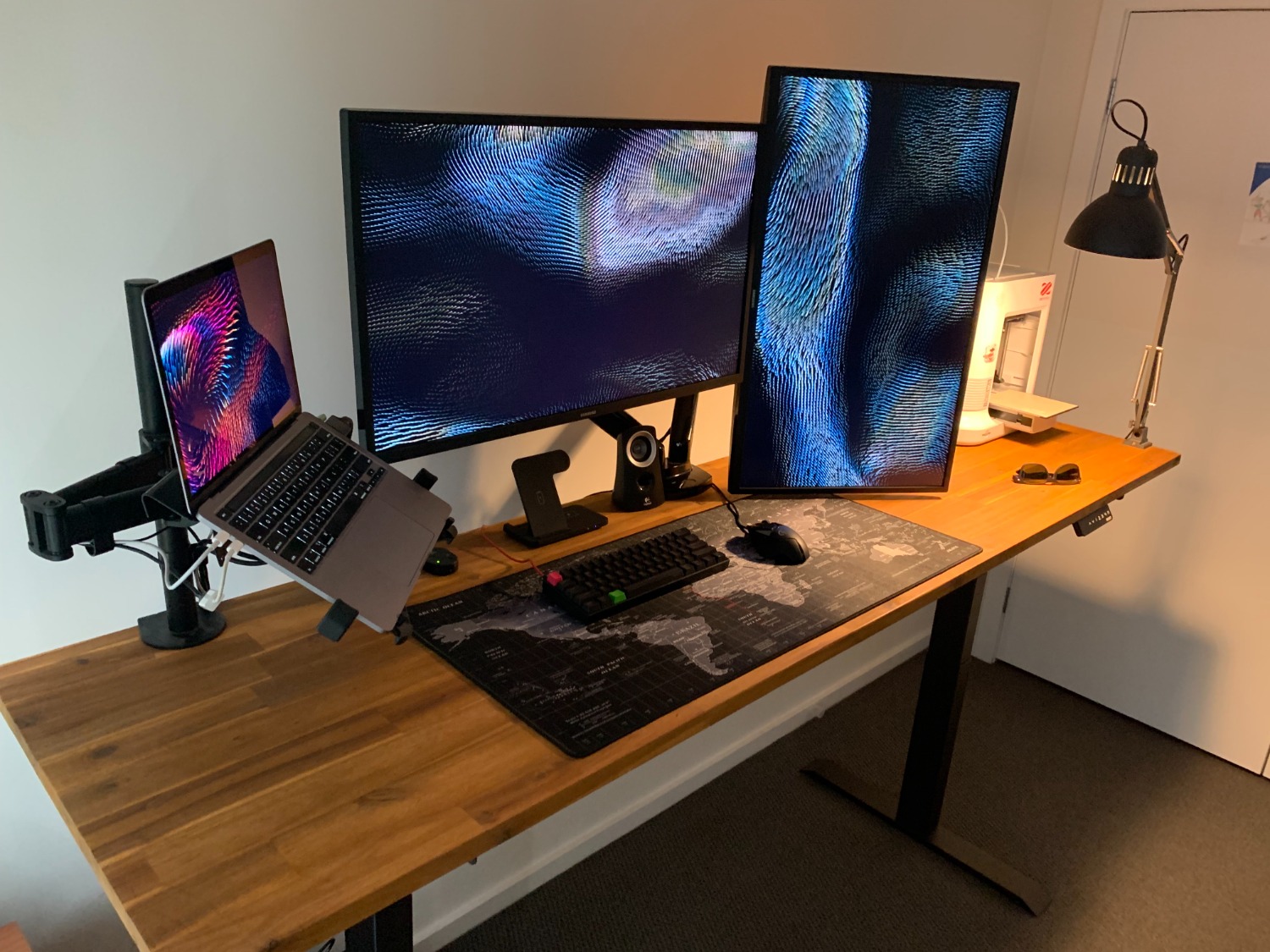 hardwood stand up desk